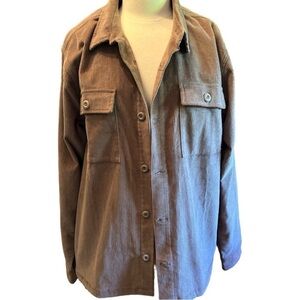 Valor Unisex Cotton Corduroy Chore Jacket/Shacket long Sleeve Pockets NWT Large 